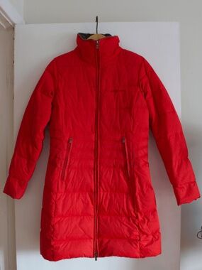 Red winter coat by Columbia